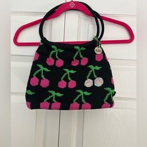 The Sak Crochet Cherry Mini Shoulder Bag
